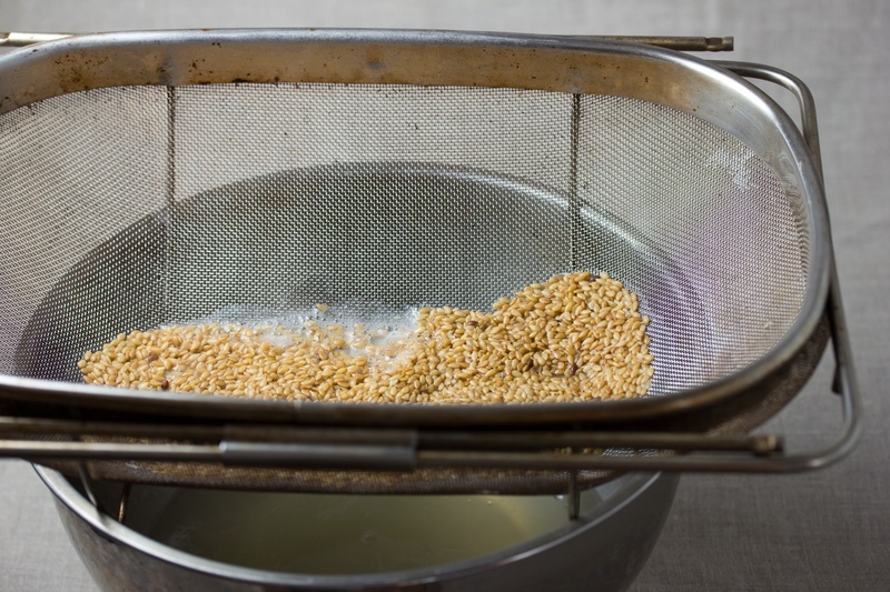 Straining the Flax Gel