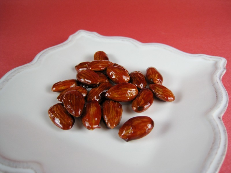 Vegan Cherry Candied Almonds