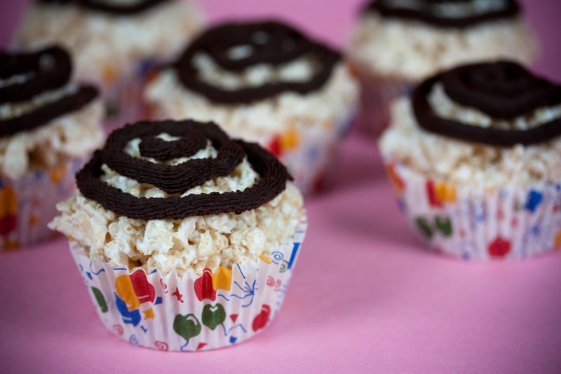 Vegan Rice Crispy Treat Cupcakes