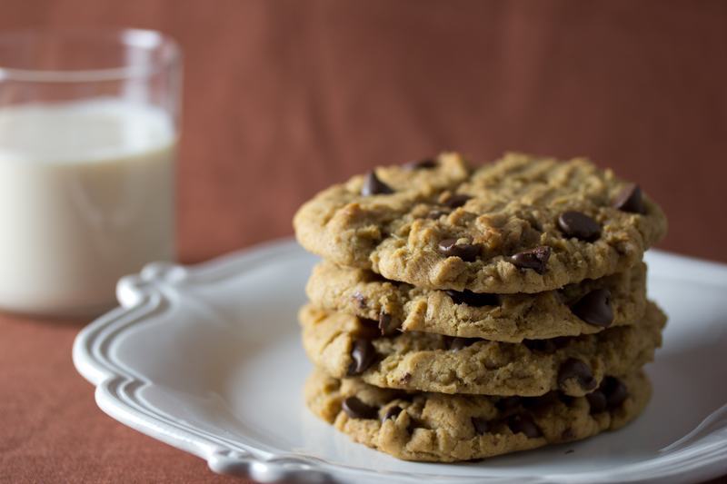 Vegan Peanut Butter Chocolate Chip Cookie